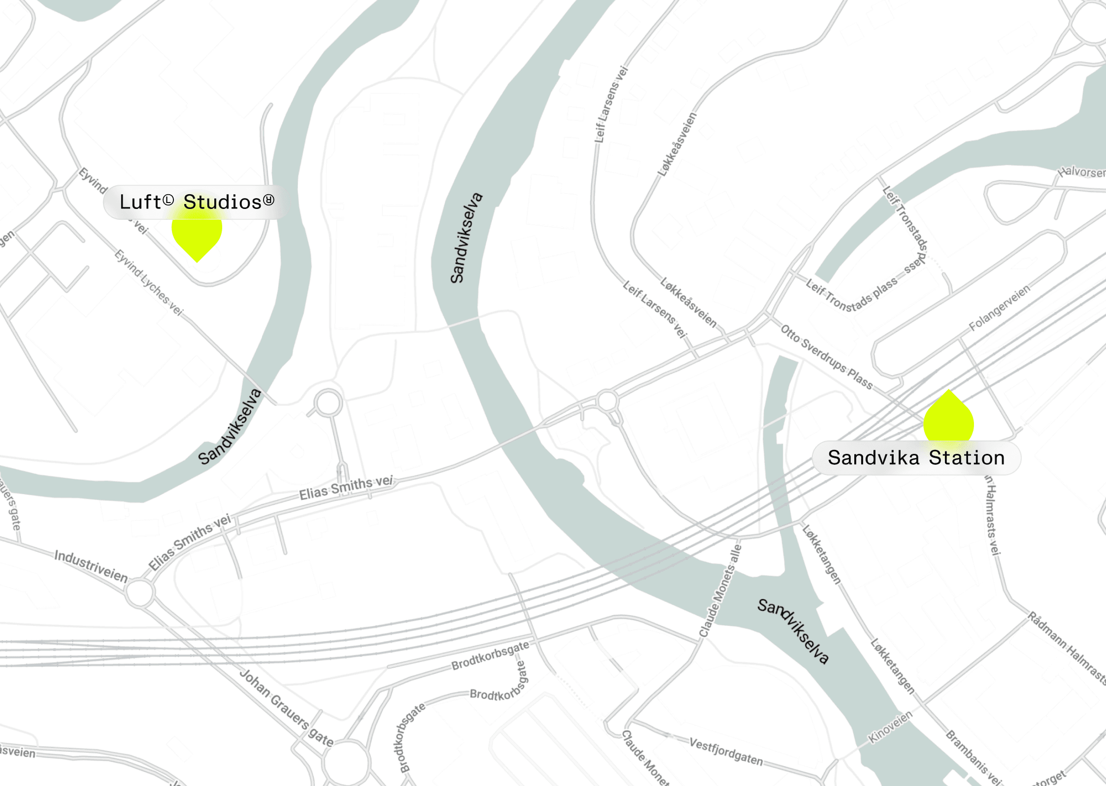 Map showing Luft Studios